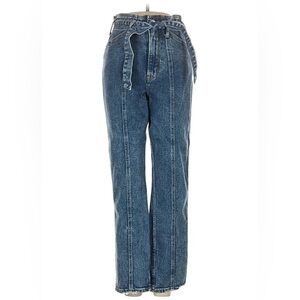 Abercrombie & Fitch Denim Tie-Belt Flare Jeans